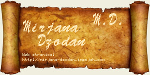 Mirjana Džodan vizit kartica